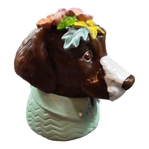 Mia charro Dog Candle chocolate Lab NEW HTF rare flowers 35oz dogs artwork pups - Picture 2 of 7